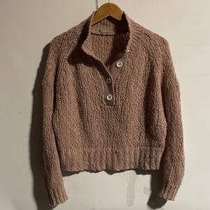 Everlane merino wool alpaca blend Cozy Pink Knit Sweater